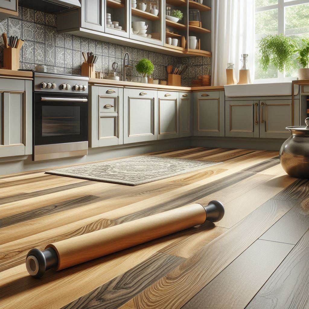 laminate flooring for both kitchens and bathrooms