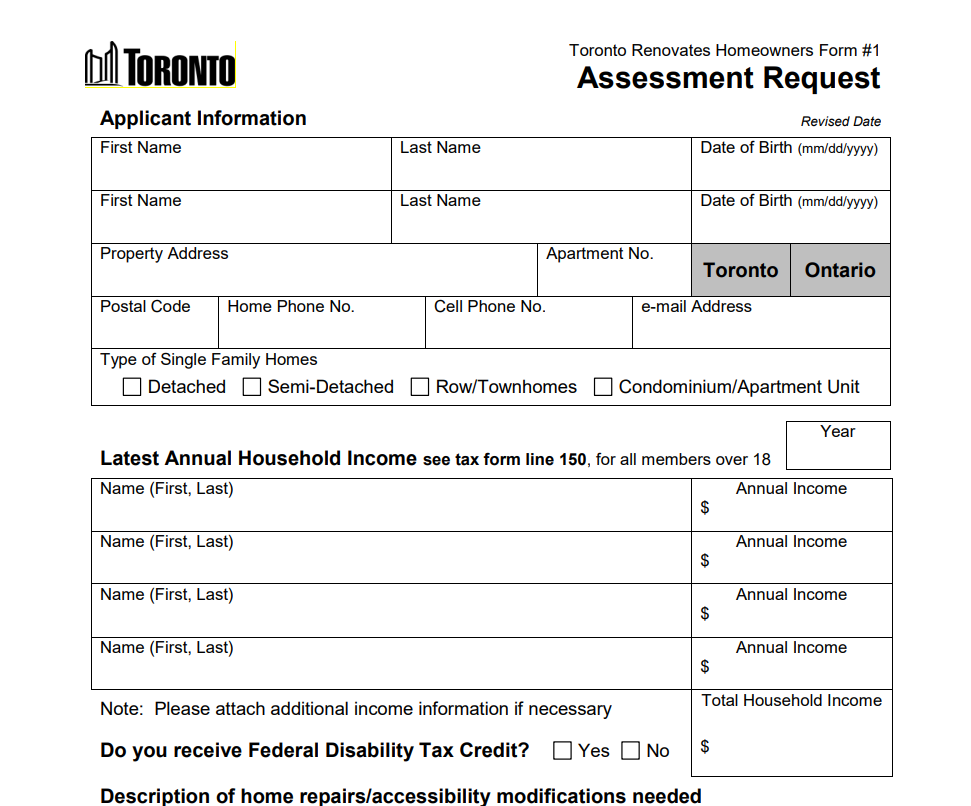 Toronto Renovates Homeowners Program