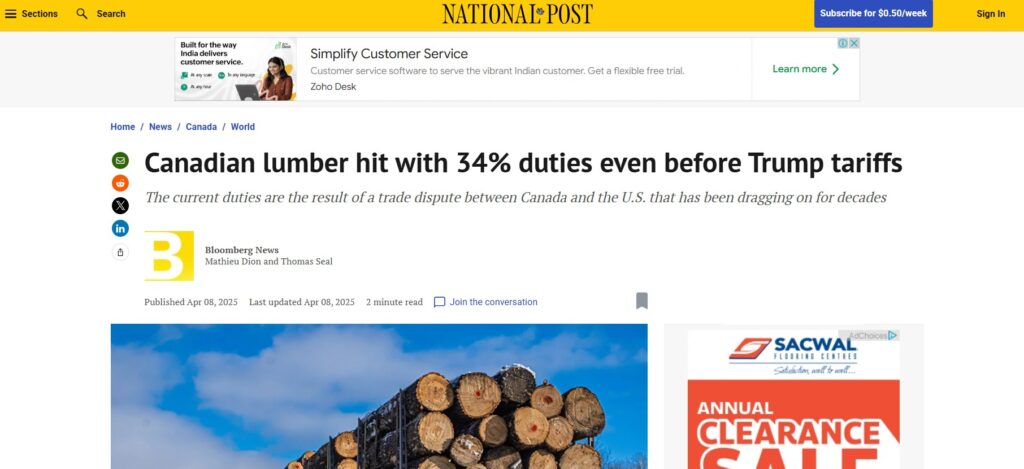 canadian lumber tariffs